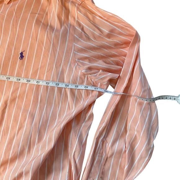 Ralph Lauren Long Sleeve Button Down. Peach/Orange Color. Size XXL - Picture 3 of 7
